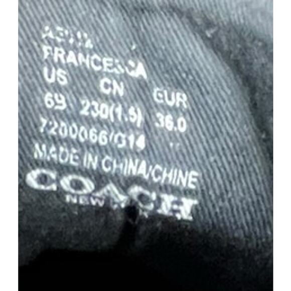 Coach Francesca 7200066/G14 Signature Logo Athletic Sneaker Size 6 Black - Picture 6 of 6